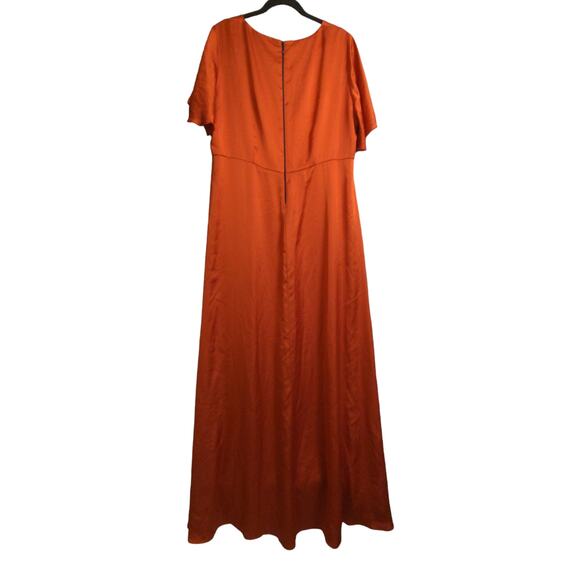 Show Me Your Mumu Rome Twist Gown Maxi Dress Burnt Orange Empire Waist 2X - Picture 4 of 10